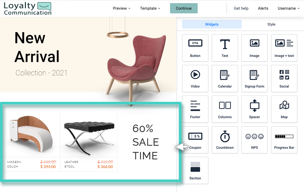 Add functional elements within your specified column widget