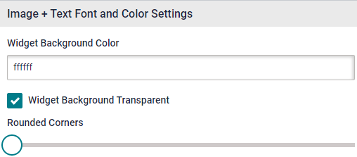 Image + Text font settings Survey image and text widget. The image + text font settings is visible
