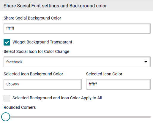 Landing page social media. Choose social icon color