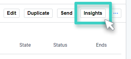 Survey insights button Survey creations, Survey insights button is highlighted